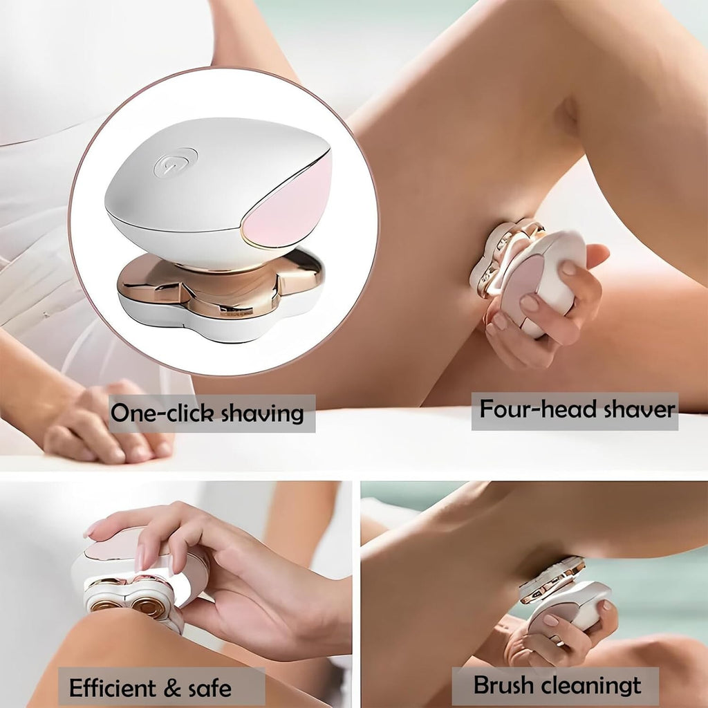Cordless Electric Shaver Women Rotary Painless Razors Legs Facial Hair Removal