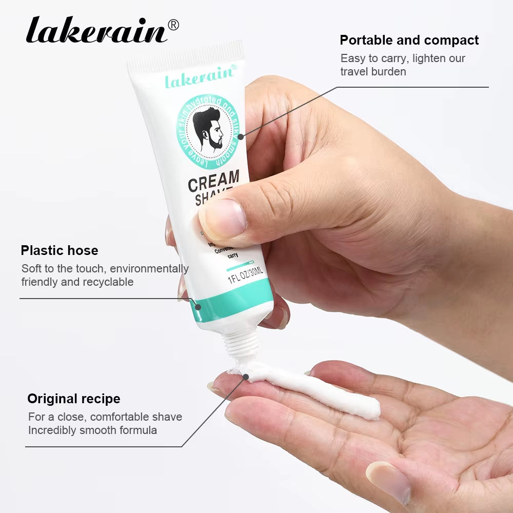 30G Moisturizing Mens Shaving Cream Soft Beard Reduce Friction Comfortable Shave Cream for Man Beard Shaving Foam