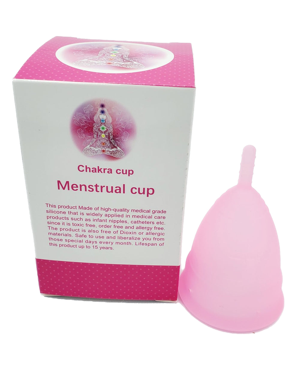 Menstrual Cup Reusable Period Cup-Pink- Size (L) Silicone Soft US Seller